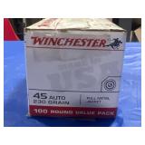 100 ROUNDS WINCHESTER .45 AUTO AMMO