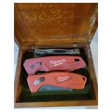 2 MILWAUKEE POCKET KNIVES & 1 KLEIN IN BOX