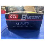 45 ROUNDS BLAZER .45 AUTO AMMUNITION