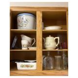 CONTENTS OF UPPER CABINETS ON RIGHT SIDE OF STOVE