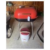 CHARCOAL GRILL & IGLOO COOLER