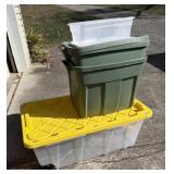 4 EMPTY PLASTIC TOTES