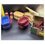 ASSTD LONGABERGER KITCHENWARE - SPOON REST &...