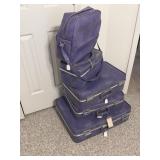 5PC PURPLE JC PENNEY LUGGAGE SET