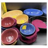 12PC LONGABERGER POTTERY SERVING BOWLS