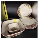 6PC LONGABERGER POTTERY