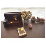 CONTENTS OF TOP OF TABLE - APPLE PAPER WEIGHT.....