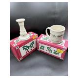 2 BOXES LONGABERGER HOLLY MUGS