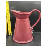 BURGANDY CERAMIC PITCHER