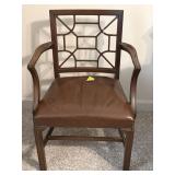 WHITLOCK LEATHER BOTTOM SIDE CHAIR