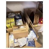 2 BOXES OF LIGHTBULBS & CANNISTER SET