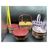 5 ASSTD LONGABERGER SM BASKETS