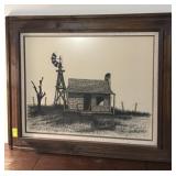 CABIN PRINT - BY RUAL DIAZ 37x31