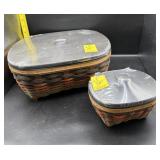 2 LONGABERGER BITTERSWEET BASKETS W/ LIDS (2010)