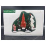VILLAGE ACCESSORIES- TINSEL BALL TREES (5 PC SET)