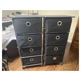 (2) 4 DRAWER ROLLING STORAGE CARTS 40"x18"x13"