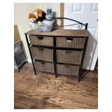 6-DRAWER WICKER STORAGE CABINET 32"x34"x13"