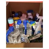 BOX OF CLEANING SUPPLIES