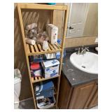 STERILE PADS, BAND AIDS, BATHROOM SHELF, TOWELS