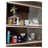 Collection of coffee, cups  Mickey Mouse, and