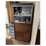 VTG drop front desk with sliding glass doors