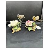 2 Maruri porcelain bird figurines.