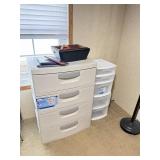 4 DRAWER PLASTIC STORAGE UNIT, & 2 OTHER...