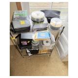CONTENTS OF 3 TIER SHELVES (CDS/DVDS/HOLDERS)