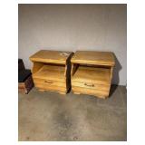 2 VTG SOLID MAPLE NIGHT STANDS MADE BY KLING
