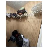 3 SUITCASES, COMFORTER, PILLOW, BLANKETS