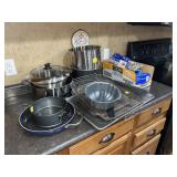 BAKING PANS, INSTANT POT W/ LID, & BOX OF.....