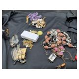 Variety of costume jewelry