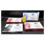 2003 AND 2005 SILVER PROOF SETS, 2004 SILVER