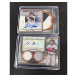 2 "MOMENTOUS MATERIAL" BASEBALL CARDS