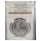 GEORGE T. MORGAN $100 UNION - PROPOSED DESGIN 1876