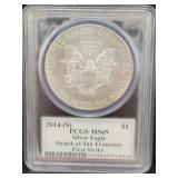 2014-S SILVER EAGLE - FIRST STRIKE - PCGS: MS69 -