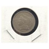 1867 III CENT NICKEL