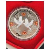 2011 ETERNAL LOVE 1 OZ SILVER ROUND IN HEART