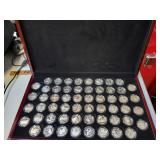 1999-2009 SILVER PROOF STATE QUARTERS - 56 COINS