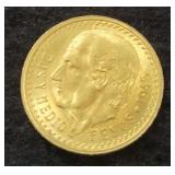 1945 DOS Y MEDIO PESOS GOLD COIN - MEXICO
