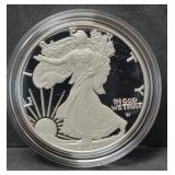2024-S PROOF SILVER EAGLE W/BOX AND COA
