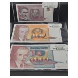 (3) YUGOSLAVIA CURRENCY BILLS - NIKOLA TESLA -