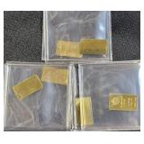 (6) SCOTTSDALE GOLD 1/100TH TROY OZ INGOTS -