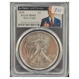 2020 SILVER EAGLE - JOE BIDEN 46TH PRESIDENT -
