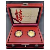 8-8-08 DOUBLE PROSPERITY SET - 1/2 OZ $25 GOLD