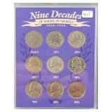 NINE DECADES OF AMERICAN NICKELS: 1910-1990
