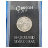 1883-CC GSA MORGAN SILVER DOLLAR - BOX AND COA