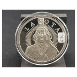 LAKOTA "CRAZY HORSE" 5 OZ SILVER ROUND