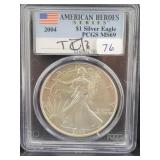 2004 SILVER EAGLE - AMERICAN HEROES SERIES -
