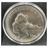 2019 AMERICAN LIBERTY HIGH RELIEF SILVER METAL